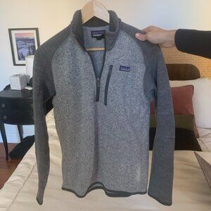 Patagonia Better Sweater 1/4 Zip Fleece Pullover Light Grey Size XS
